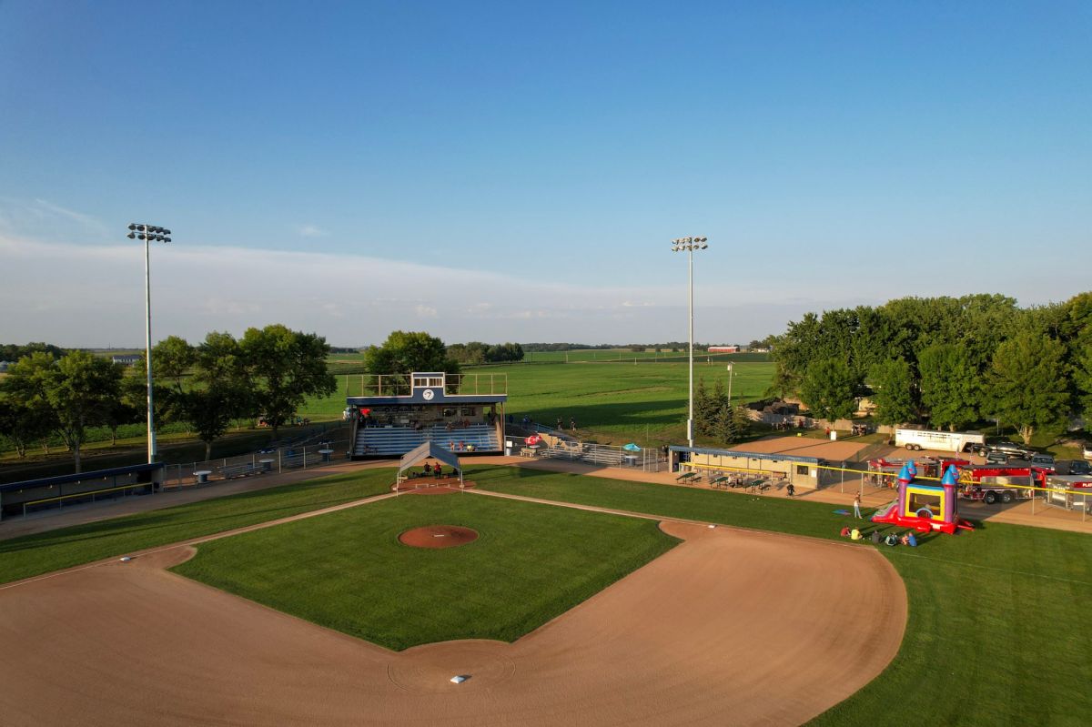 Arial photo of baseball field