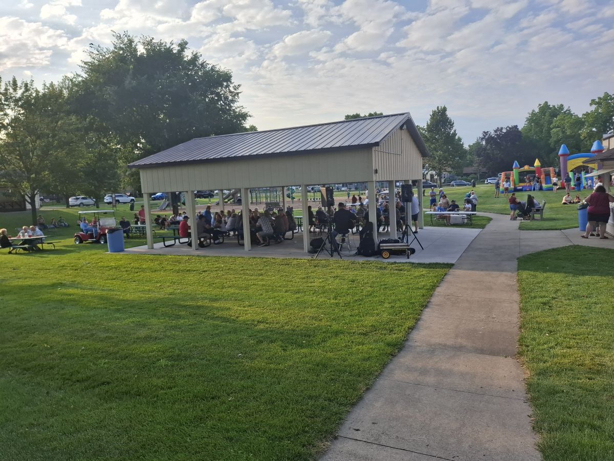 Park Shelter with People